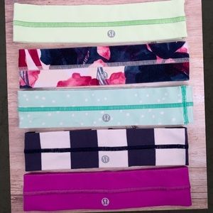 5 lululemon headbands euc
